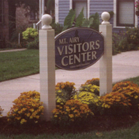 Mt. Airy Visitors Center Sign